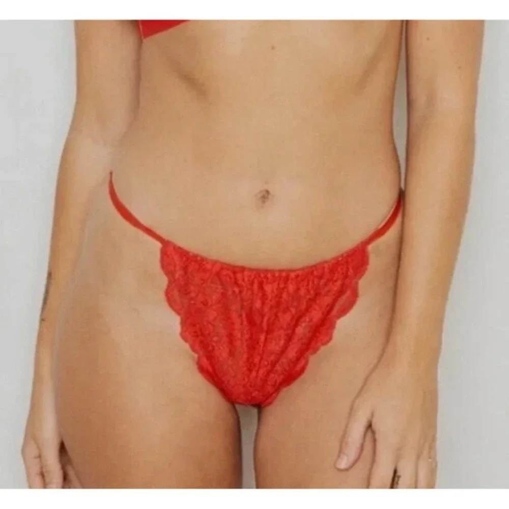 Free People We Are HAH Chase Me Down Panty Siren L Floral Lace Sexy Feminine NWT